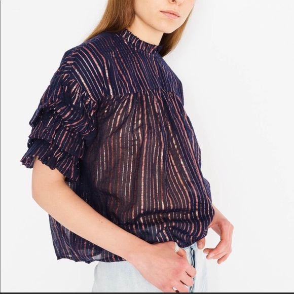 Ulla Johnson Tops - Ulla Johnson blue Deniz top